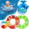 Lubibi Set di Salvagente Gonfiabile, Anelli da Nuoto Per Cuccioli di Squalo, 2Pcs Anello da Nuoto Gonfiabile Adulti, Con Palloni da Spiaggia, Giochi Estivi In Piscina Per Bambini e Adulti