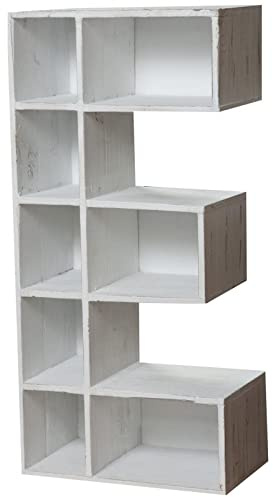 Biscottini Tablón de anuncios E con estantes de Pared L30,5xP18,5xH63,5 - Librería para Objetos para la casa - Tablón de anuncios de Pared Porta perfumes - Vitrina expositora