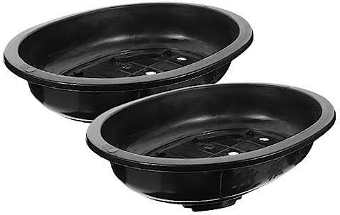 HAKIDZEL 2pezzi Fioriera Bonsai Ovali Per Giardino e Interni Contenitore Per Piante Decorativo Facile Da Spostare e Pratico Per Decorare Balconi e Ambienti Domestici