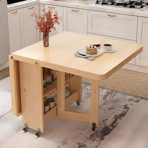 Esstisch aus Holz für kleine Räume, faltbarer Küchentisch für Lounge, Kaffee und Restaurant