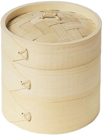 KIKAPA Ensaladera para Exterior, Vaporera de Bambú, Vaporera, Vaporera, Vaporera para Acampar, Vaporera Mediana