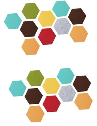 HAPINARY 20stücke Kreative Farbenfrohe Sechseckige Filz Wandsticker Für Nachrichten-boards Multifunktionale Wanddekoration Für Klassenzimmer Büros Und Zuhause
