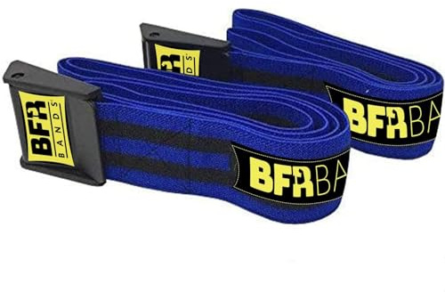Bandes de restriction du flux sanguin pour bras, jambes et fessiers - Sangles extra larges de 5,1 cm pour entraînement par occlusion - Sangle élastique à dégagement rapide - Idéal pour la croissance