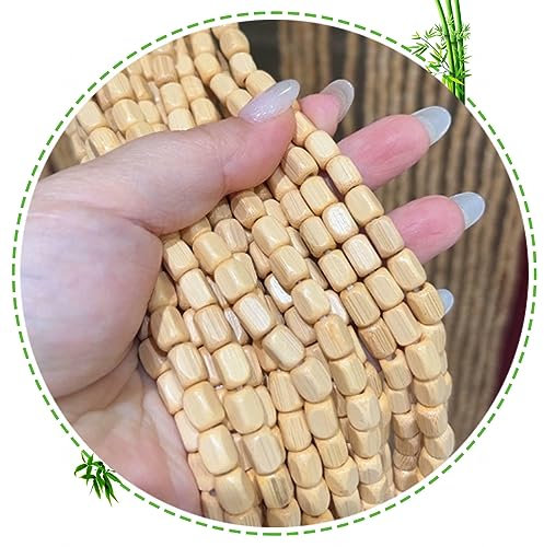 Bamboo Beaded Curtain for Doorway Bedroom Kitchen Patio Balcony Handmade Natural Wood Bead Door Curtains with 80 Strands (80×190cm) Hanging Fly Screen and Partition Panel Door Curtains