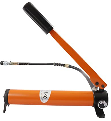 CP-180 manuell hydraulpump, hydraulisk handpump, 70 MPA hydraulcylinder med slang, slangkoppling för handpump, 1 m slang, oljehalt 350 CC