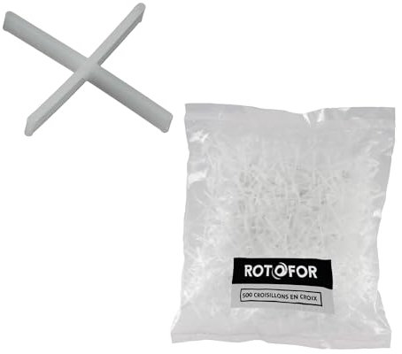 Lot de 500 croisillons en croix pour joints de carrelage et faïence - 1 mm