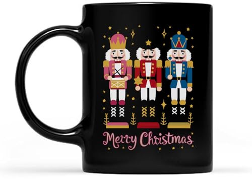 Tasses À Café 330Ml, Casse-Noisette Roses Joyeux Noël Avec Poignée Tasse En Céramique Café Amusants Mugs Pour Fête Des Pères Femme Maman