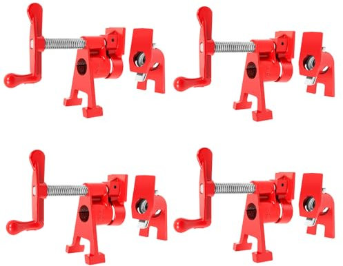 Ensemble de 4 serre-joints à vis en métal de 3/4 - Colliers de serrage pour tuyau - Serre-tubes - Serre-joints à bois - BRRIDE