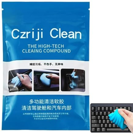 Stucco per la pulizia 'auto, per interni 'auto, salviette gel morbide riutilizzabili per gadget auto, per tastiera, cruscotto, per la pulizia degli interni del