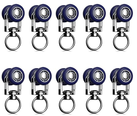 Durable Rodillos Cortina, Rodillos De Riel Deslizante De Cortina, Acero Inoxidable, Silencioso, 10 20 50, Fuerte Carga De Carga, Para Carpa, Toldo De Pérgola, Con Ruedas Dobles, Accesorios(10 PCS)