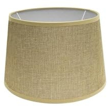 Pantalla - pantala conica abierta en color beis, dimensiones 20x15x12 cm, ideal para lámparas E27, material resistente y diseño moderno.