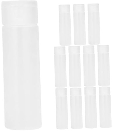 FIXOSHEE 12pcs Refillable Squeeze Bottles with Flip-top Caps PE Empty Lotion Shampoo Containers Compact Dispensers for Toiletries Skincare