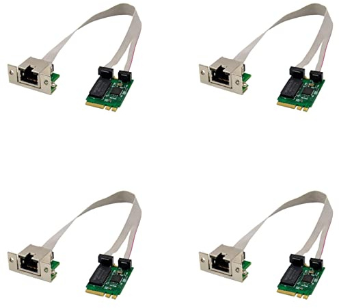 Tacdas 4X M.2 Une + E 2.5G 2.5G/1G/100M Carte Réseau M.2 Multi-Gigabit 8125B COM