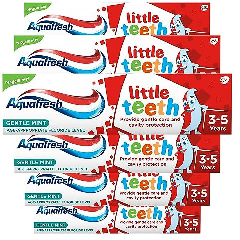 Aquafresh Toothpaste Little Teeth 3-5 Years 50ml (Pack of 6)