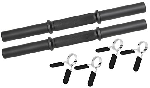 Bad Company Kurzhantelstange Black inkl. Federverschlüssen 30/31 mm I 2 Stück - 35 cm Hantelstange