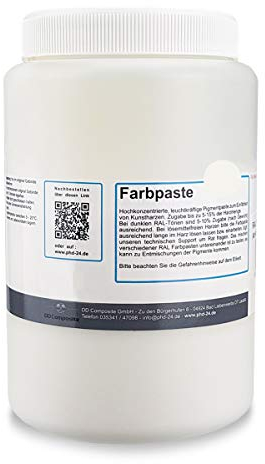 DD Composite Farbpaste 1kg reinweiß RAL 9010 Pigment hochkonzentriert für Kunstharze Epoxidharz Resin Polyesterharz Gießharz farbintensiv deckend