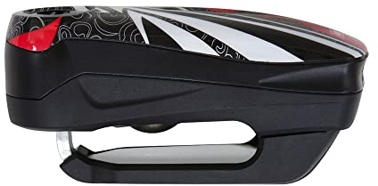 ABUS Bremsscheibenschloss Detecto 7000 RS1 – Motorradschloss mit Alarm – flame black