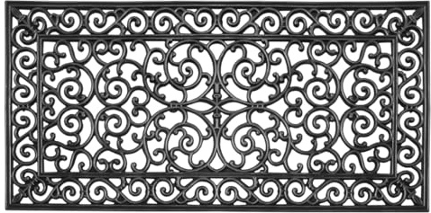 A1 Home Collections Natural Rubber Doormat, 24x48, Ideal for Outside Entryway, Dirt Shoe Scraper, Heavy Duty Door mat for Indoor Outdoor, Mats for Entry, Patio Busy Areas