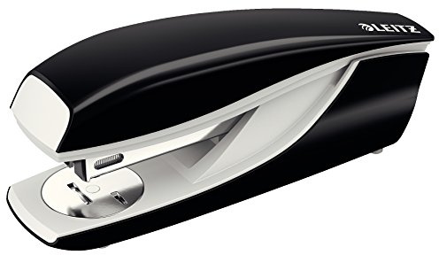 Leitz 55020095 Heftgerät (Ergonomisches Metallgehäuse, Inkl. Heftklammern, NeXXt, 30 Blatt) schwarz