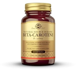 Solgar Natural Source Oceanic Beta Carotene Softgels - Pack of 60 - Fight Free Radical Damage - Strong Antioxidant - Gluten Free