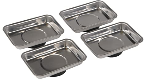 Silverline - Bandejas magnéticas, 4 pzas 90 x 65 mm (250007)