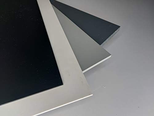 Platte aus Hart PVC, 1000 x 495 x 8 mm grau Zuschnitt RAL 7011 alt-intech®