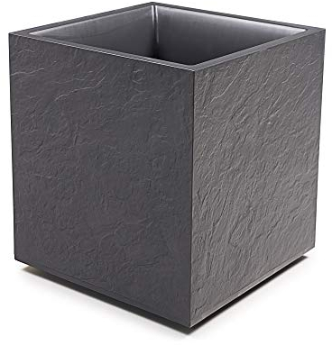 Ondis24 Pflanzkübel Blumenkübel Blumentopf Vulkan 40 mit Wasserspeicher Winterfest (Anthrazit)