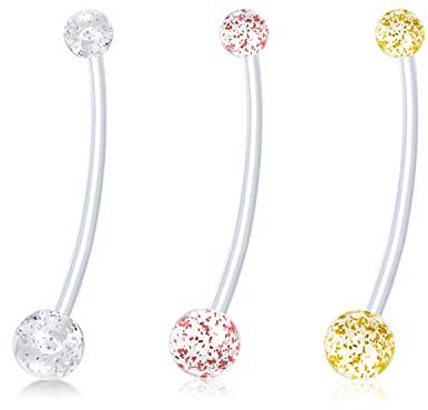 JFORYOU 14G Piercing Ombligo para Mujeres Embarazadas Anillo Barras Barbell para Ombligo Joyas Corporal