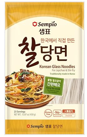 Sempio - Tallarines de Cristal de Tapioca para Japchae. Paquete de 450g