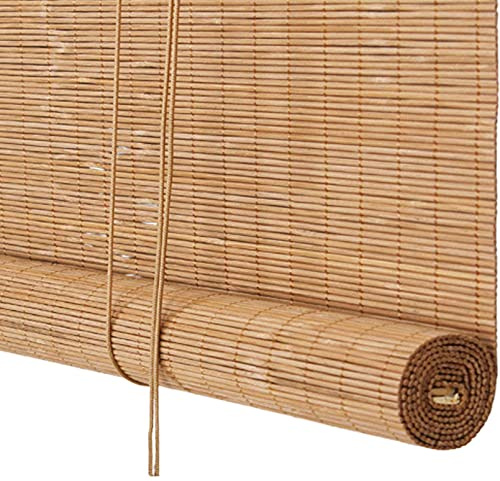 Store Enrouleur Bambou Naturel,Respirant Rideau En Bambou,Stores Venitien Bois,Store Fenetre Occultant,Store Exterieur Bambou Fenetre Naturel,Rouleaux Romains,Personnalisées (100x160cm/39x63in)