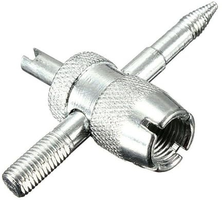 AUTOZOCO Herramienta para Reparar válvulas de neumáticos, Herramienta de extracción de vástago de válvula de neumático 4 en 1, Extractor de vástago de válvula, Herramienta para neumático, 4 en 1