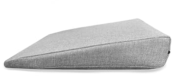 POKAR Keilkissen Stuhl Sitzkeil Ergonomisches Sitzkeilkissen Bürostuhl Kissen Orthopädisch Keilkissen Autositz Schaumstoff, Grau, 38 x 38 x 8/2 cm