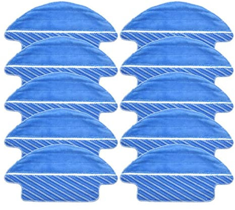 ARSMI 10 Pack-Mopp-Pads 3090-Roboter-Staubsauger-Zubehör for Conga kompatibel Mopp (Color : Blue)