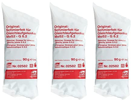 3X 90g Febi 02582 Hochtemperaturfett Gleichlaufgelenkfett MoS2 Molybdänfett