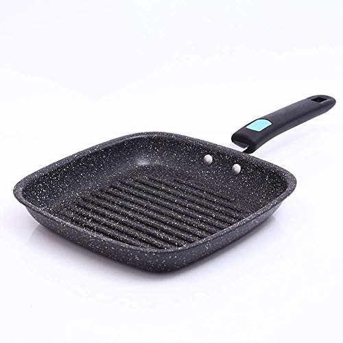 OQHAIR Sartenes y ollas de Cocina Sartén Antiadherente de Aluminio Fundido de Primera Calidad, sartén para Parrilla con Revestimiento Antiadherente fácil de Limpiar, 25 cm para cocinas de