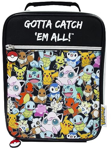Pokémon Bolsa de almuerzo de para niños | Aventura ¡Atrápalos a todos! | Contenedor de comida con personajes para niños y niñas | Lleva la magia contigo a todas partes