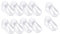 harayaa 10 árboles de Zapatos de Bebé Transparentes, Portátiles, Duraderos, Prácticos Soportes para Zapatos, Formas de Calcetines para Niños Pequeños, Almacen, 9cm