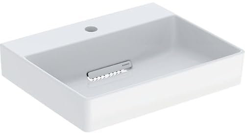 Geberit ONE Aufsatzwaschtisch, Abgang horizontal, weiß, 50x15,4x42,5cm, 505.05; Ausführung: Hahnloch mittig