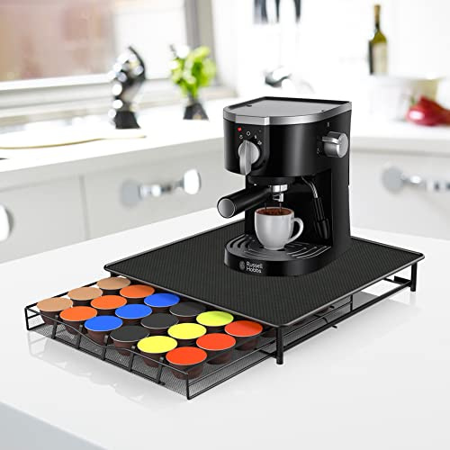 Willonin Soporte de cápsulas de café compatible con Dolce Gusto, cajón de almacenamiento de cápsulas de café para 36 cápsulas, dispensador, soporte de cafetera (negro)