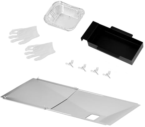 Universal-Fettschale mit Auffangwanne für Nexgrill, Charbroil, Dynaglo, Kenmore, BHG, Grill Master, Hinterhof, Uniflame, Expert Gasgrill, 61 cm - 81,3 cm, verstellbare Tropfpfanne für die meisten