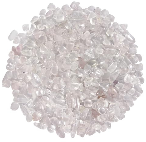 500 Gramm Bergkristall Trommelsteine,Edelsteine Ladesteine Granulat/Mini Chips, Prehnit Heilsteinen