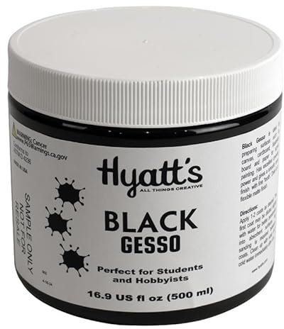 Hyatt's Acryl-Gesso-Grundierung, 500 ml, perfekt für Malstudenten und Hobbyisten, entspricht ASTM-D 4236