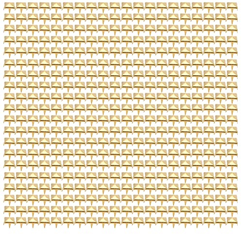 400 Sets 4MM-7MM DIY Leathercraft Spike Rivets Square Spike Studs Bags Shoes Belt Accessories for DIY Spikes Spots Studs Metal Nailhead Studs Spikes Accessories with Awl (5mm)