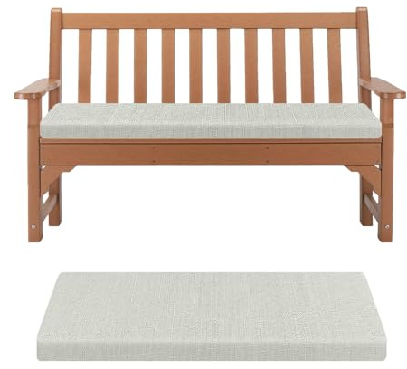 Kimgull Cuscino per panca da giardino antiscivolo ricambio per panchina da giardino terrazza tavolo da pranzo panchina davanzale della finest (100X40X5CM Beige)