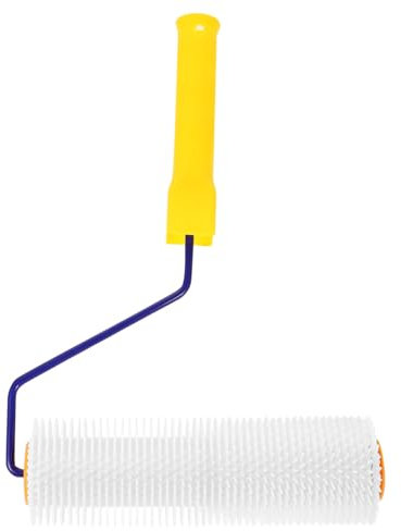 ANDRESLAD Entlüftungs Stachelwalze 9 Zoll 23cm Mit Griff Selbstnivellierend Strapazierfähige Bodenroller Bürste Für Epoxid Beschichtungen Und Estrich Entlüftet Und Glättet Oberflächen