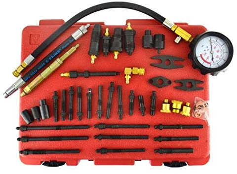 600PSI Kompressionstester Kompressionsprüfer 0-40Bar für Benzin und Diesel Motoren, für PKW-, LKW-, Schiffs Kompressionstester Set