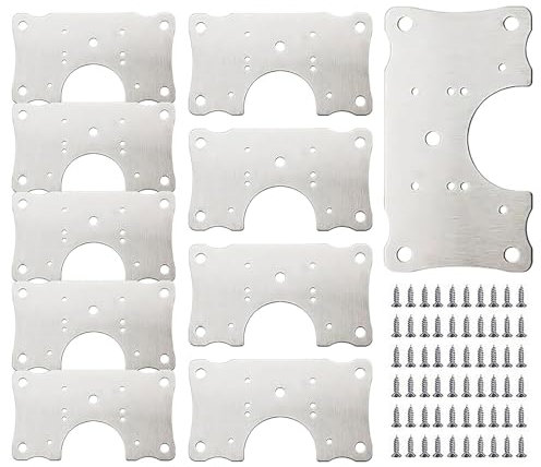 Scharniere für Schranktüren,Scharnier-Reparatursatzplatte für Schrank,10 Stück Scharnier-Reparaturplatte für Küchenschrank-Türscharniere | Scharnier-Reparaturbrett, Türscharnier-Loch-Reparatur-Set für