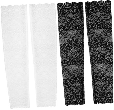 PartyKindom 2paare Damen Lace Arm Sleeves Muster Ellenbogenlange Ärmel Soft Und Für Hochzeiten Und Teepartys
