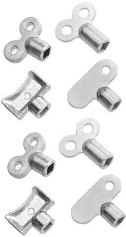 LIFKICH 8pcs Radiator Exhaust Valves Key Set Radiator Accessories Square Valve Design for Heating Systems Compatible Multiple Types