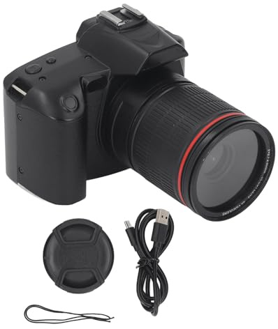 Masyrt 4K-Digitalkamera, Hochauflösender 64-MP-Camcorder mit 3-Zoll-IPS-Bildschirm, 16-fachem Digitalzoom, Nachtsicht, Dual-Kameras, Kommt mit Speicherkarte (32G)
